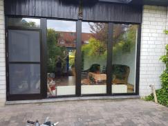 Bodentiefe Holz-Fenster Schwarz